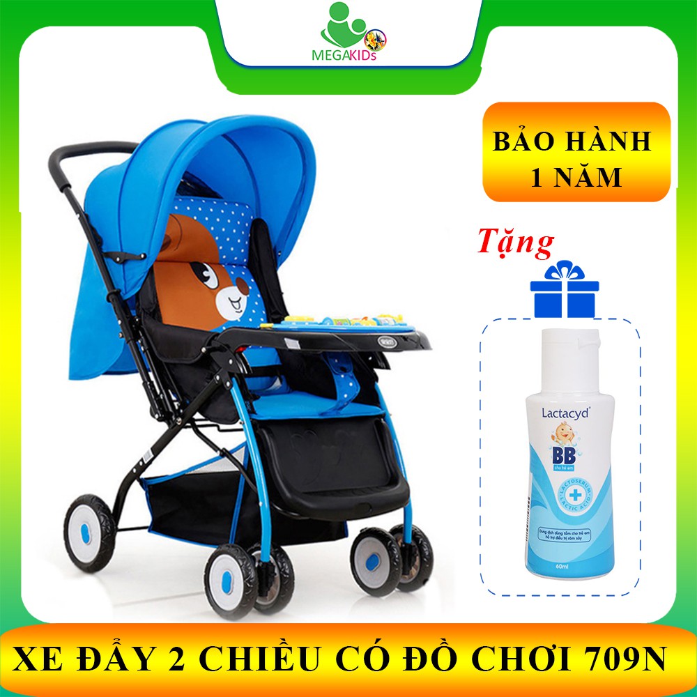 [Hot] Xe đẩy 2 chiều, 3 tư thế có nhạc, có màn che Baobaohao 709 BẢO HÀNH 1 NĂM