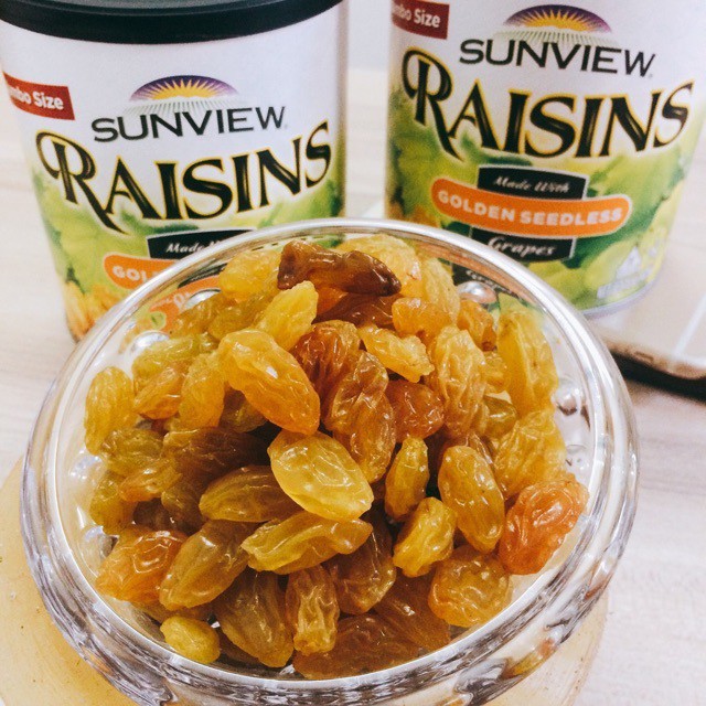 (Date T5/2023) Nho khô Mỹ không hạt Sunview Raisins Golden Seedless 425 gram - Nhất Tín Food