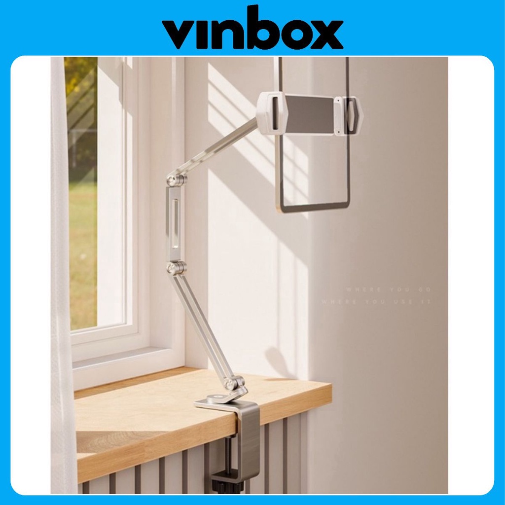 Arm nâng, tay nâng máy tính bảng kẹp cố định vào bàn P60 P58 P47 kiêm giá đỡ kẹp giữ iPad, iPhone.