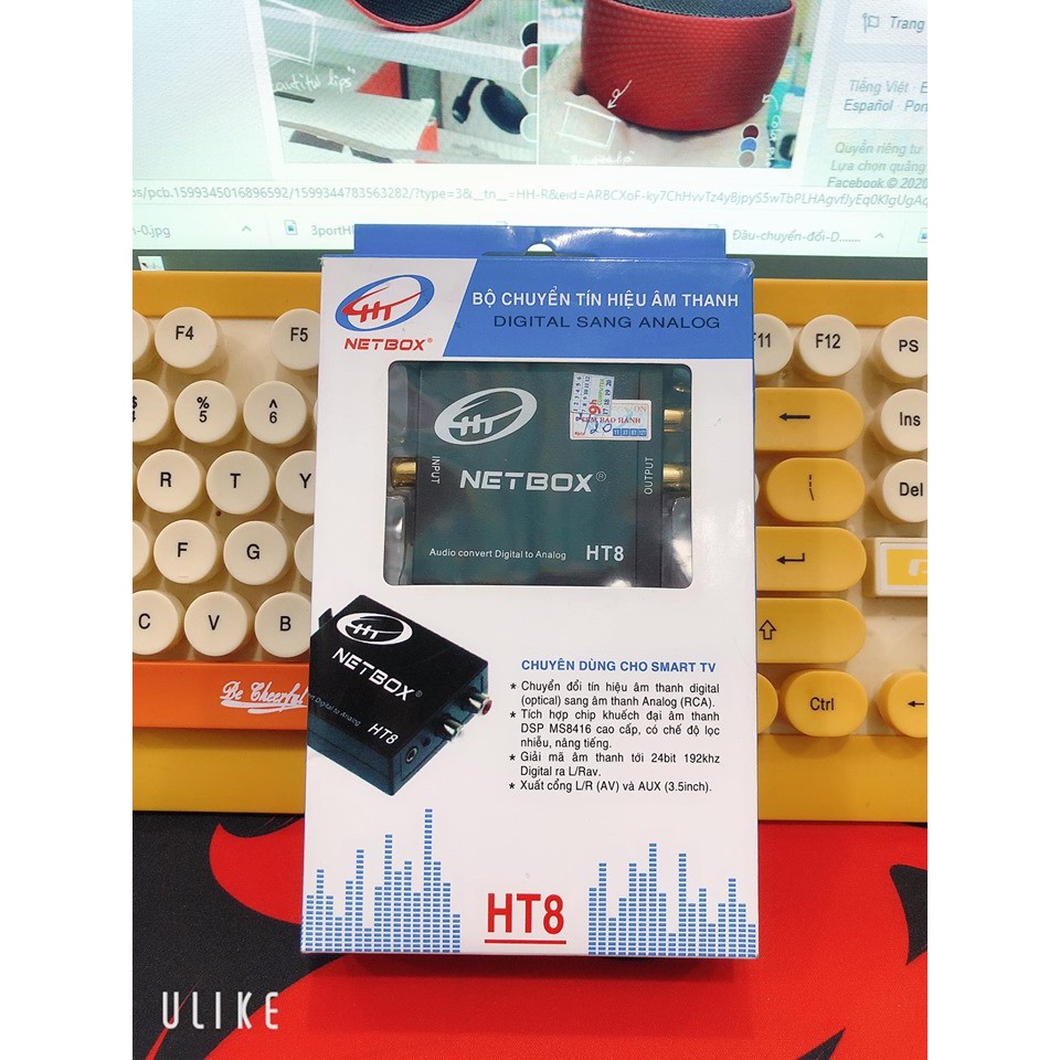 BỘ CHUYỂN OPTICAL TO AV NETBOX HT8