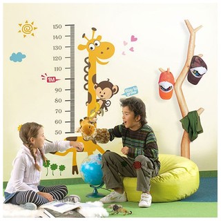 DECAL DÁN TƯỜNG - HƯƠU CAO CỔ ĐO CHIỀU CAO