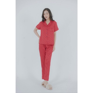 Bộ lụa trơn tay cộc quần dài