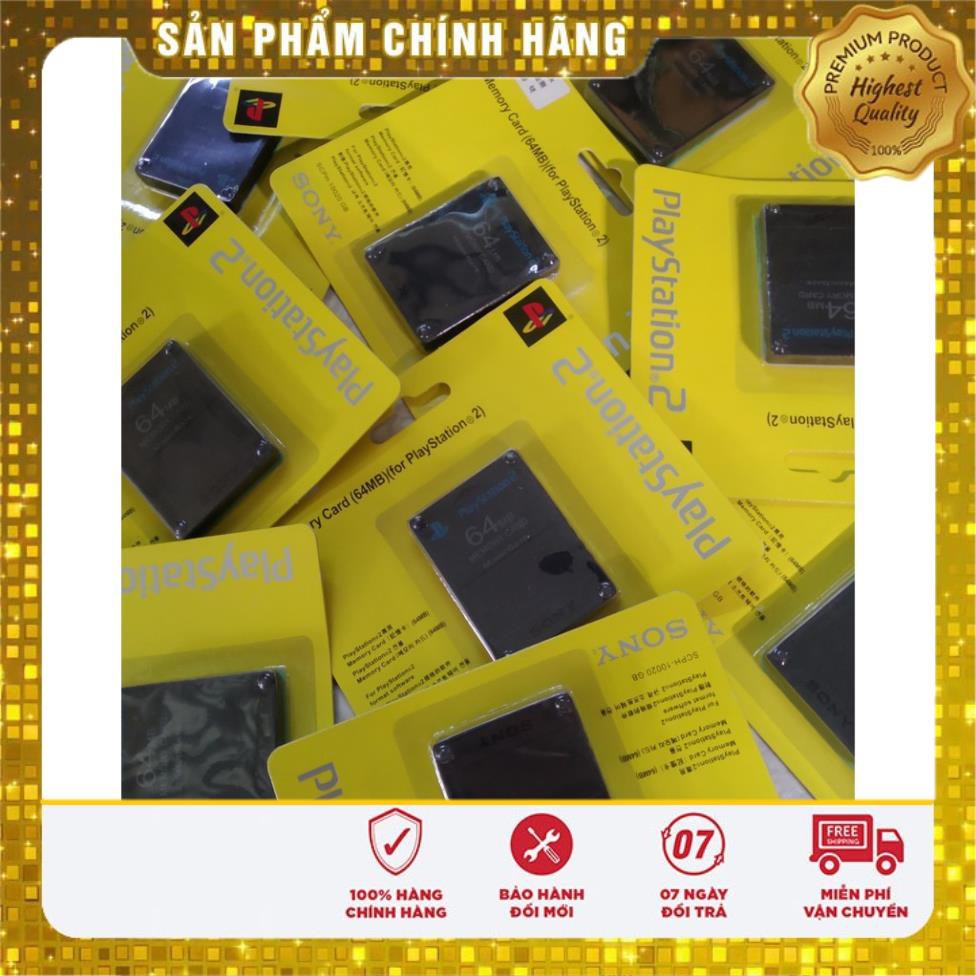 ⚡️HÌNH THẬT GIÁ TỐT⚡️ Bộ Lưu Save Game Cho Máy PlayStation 2 - Memory Card 64mb (for PlayStation 2)