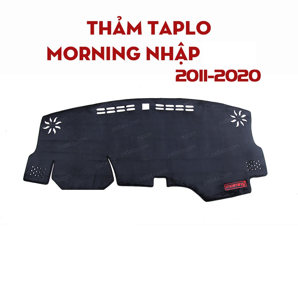 Thảm Taplo Kia Morning 2019,2020,2018,2017,2016,2015,2007 đến 2014 - Thảm Taplo Lông Cừu Nhập Khẩu,đế chống trượt