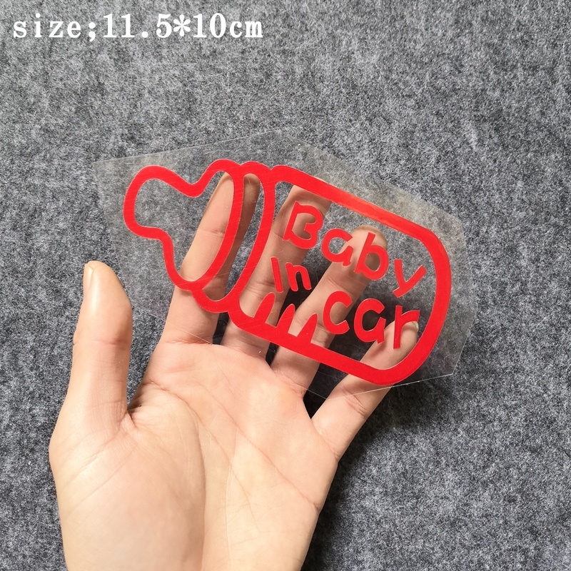 Sticker Laser Baby in Car Dán Trang Trí Nắp Bình Xăng Xe Hơi