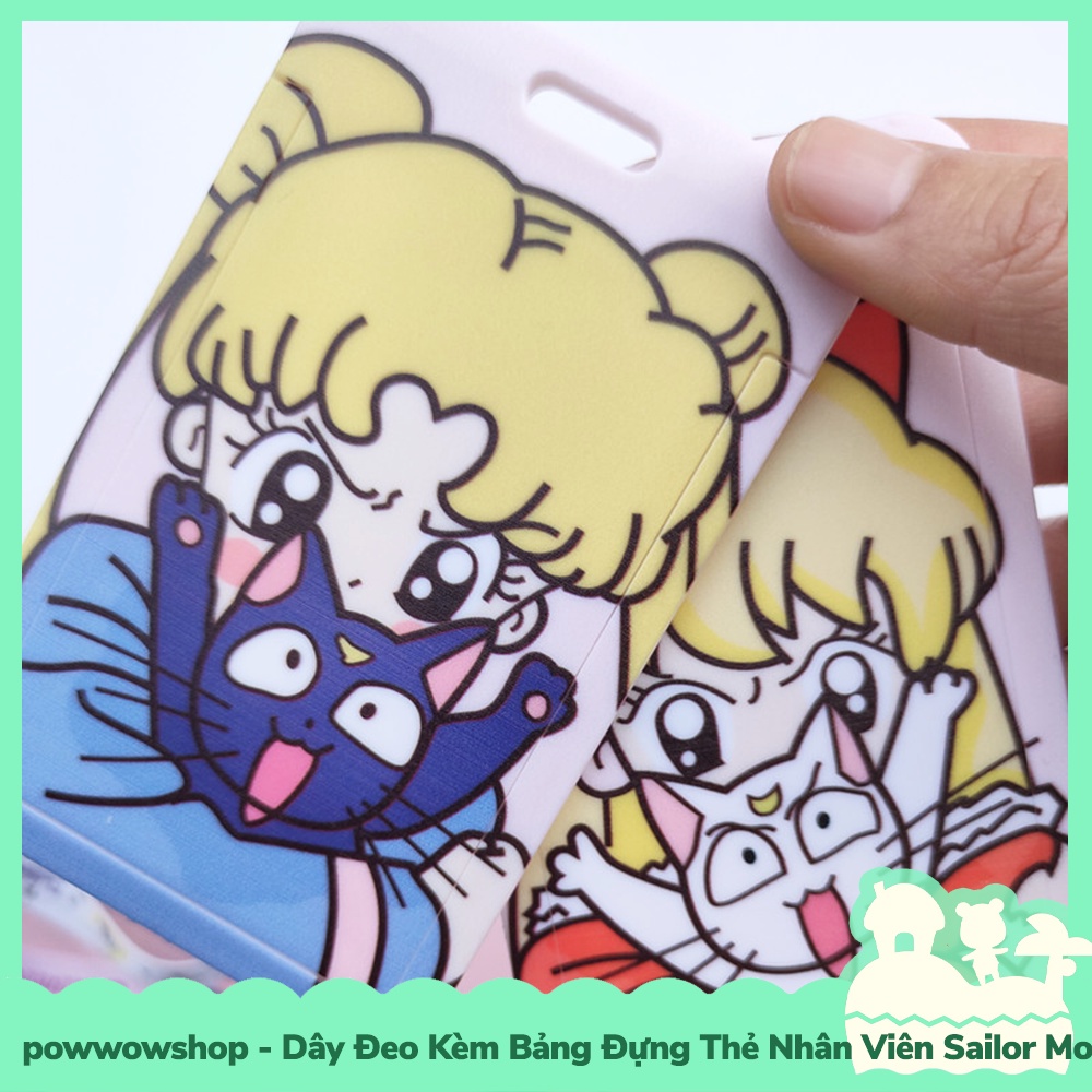 [Sẵn VN - Hỏa Tốc] Dây Đeo Thẻ Bao Thẻ Nhân Viên Nhựa PVC Sailor Moon Daily Life