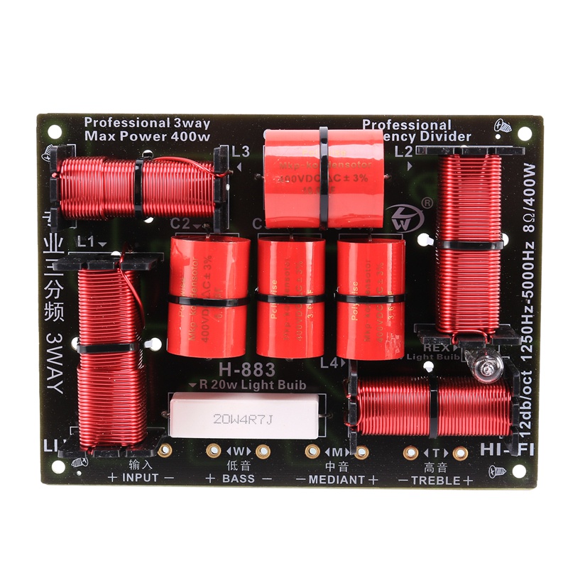 Bộ Chia Loa 3 Chiều 400W 1250H / 5000HZ Chất Lượng Cao Sự Bảo Vệ