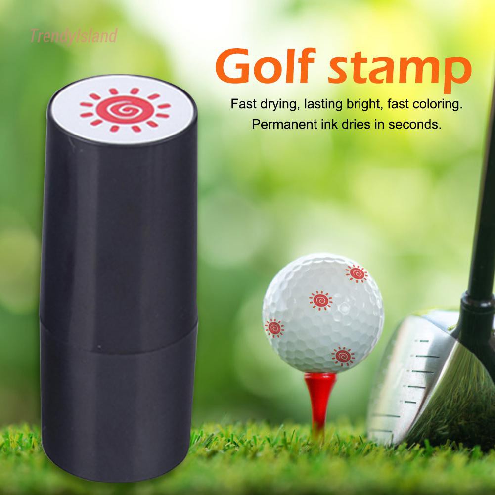 1pc Golf Ball Stamp Quick Drying Golf Ball Marker Impression Seal Random Pattern Sports Accessories