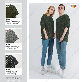 Chuyên Sỉ Áo Thun Tay Lỡ Hoạ Tiết Rằn Ri Camo Nam Nữ x Vải Cotton Dày French Terry (Korea) Unisex Oversized-fit STVR VN