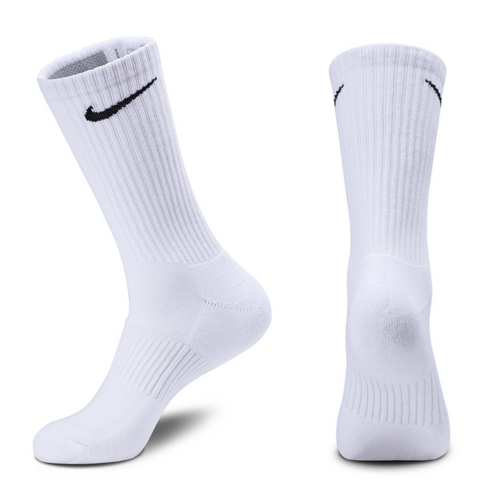 Vớ Nike chơi bóng rổ thiết kế cổ cao màu đen/trắng thoải mái
