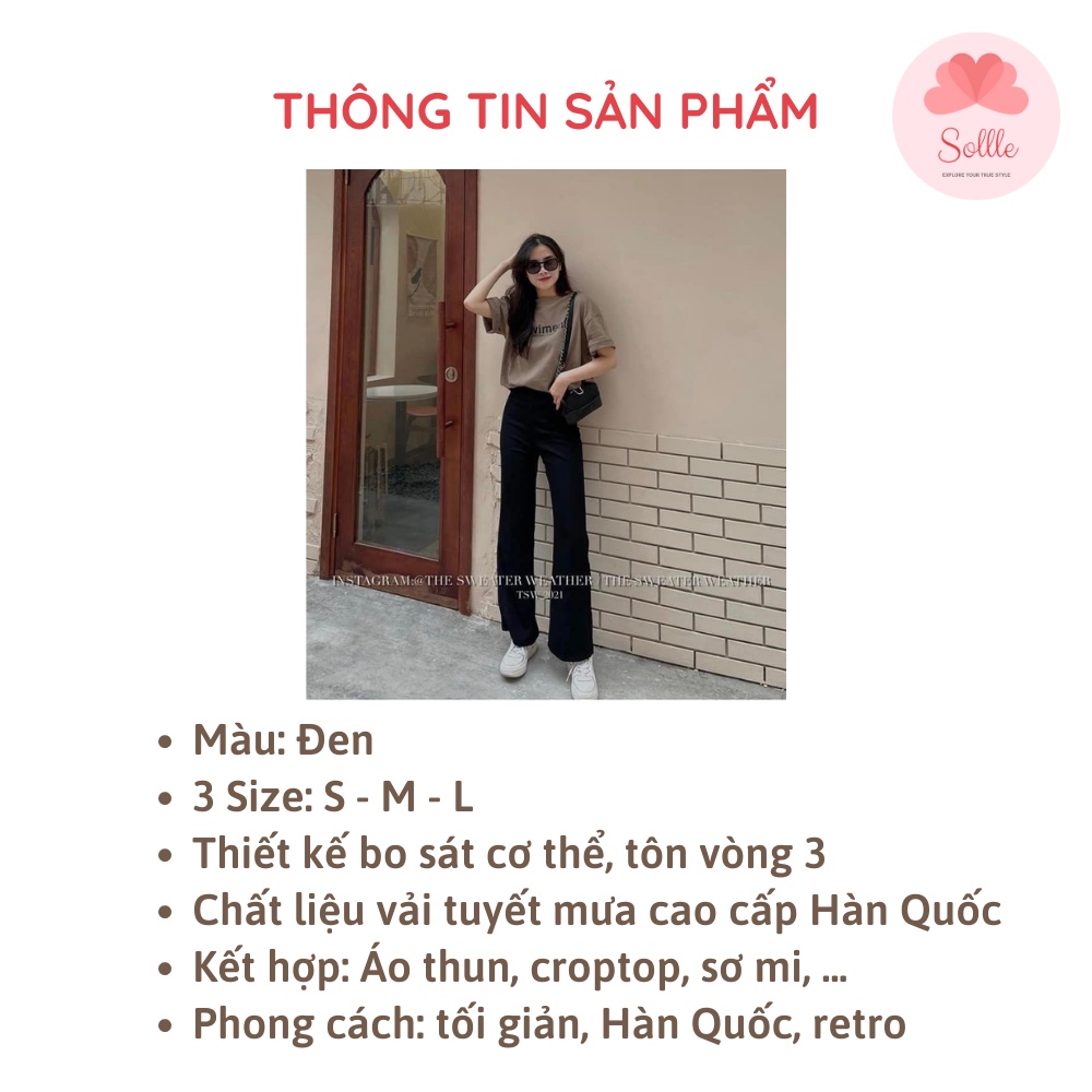 Quần vải nữ ống loe cạp cao dáng dài 1 cúc ôm body tôn vòng 3 sexy Hàn Quốc QLV001