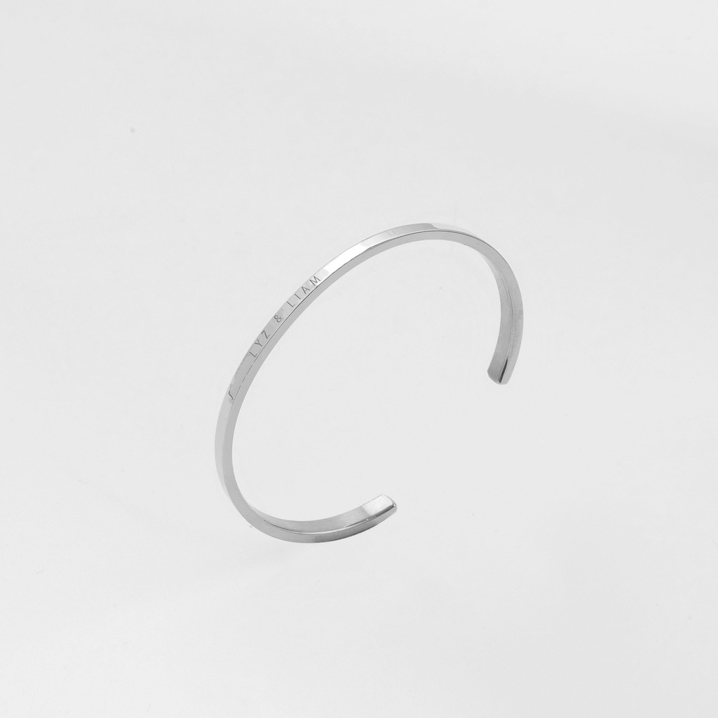 Vòng tay nam nữ Lyz and Liam Classic L&L Cuff Rose Gold - Gift Box Hộp quà tặng nơ đỏ & khắc tên theo yêu cầu | BigBuy360 - bigbuy360.vn