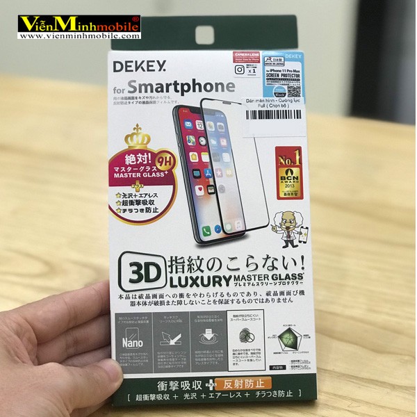 Kính cường lực Nhật 3D full màn hình Dekey cho IP 6.5 inch