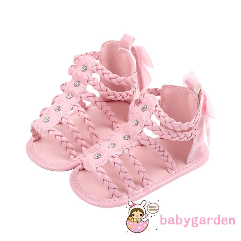 Xăng đan Da PU Chống Trượt Đính Nơ Sau Lưng Thời Trang Mùa Hè Cho Bé Gái