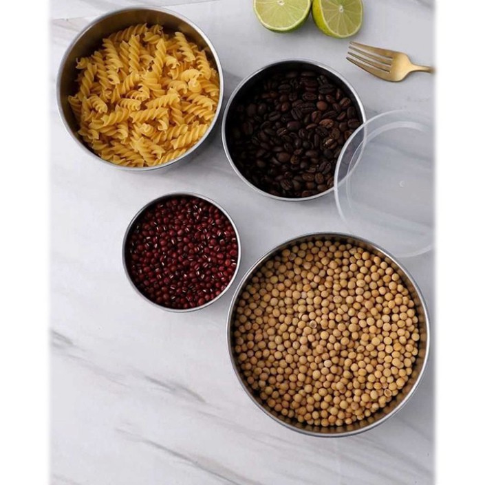 Bộ 5 bát inox có nắp đậy silicon [Hàng Loại 1-Giá tốt nhất]  bộ thố inox không gỉ đủ size bền đẹp | BigBuy360 - bigbuy360.vn