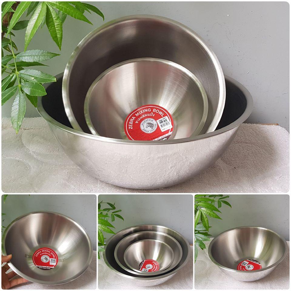 Thau trộn / thố trộn inox 304 Zebra Thái Lan nhiều kích cỡ