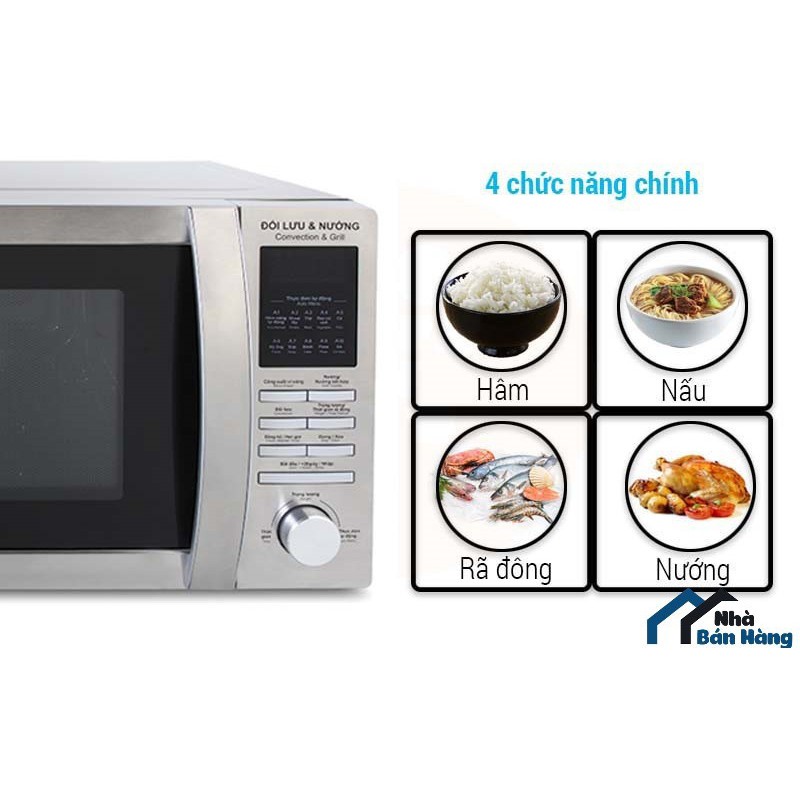 Lò vi sóng điên tử có nướng đa chức năng có đèn lò Sharp R-C825VN(ST) 25L 900-1400W - Hàng chính hãng