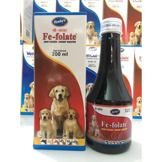 Venky's Fe-Folate - Thuốc bổ máu cho chó mèo chai 200ml