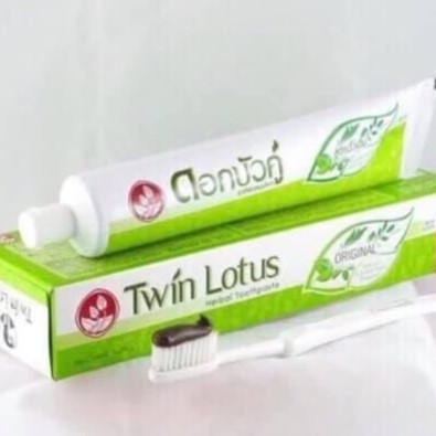 Kem đánh răng thảo dược tự nhiên Twin Lotus sạch răng không độc  hại - bán chạy nhất Shopee