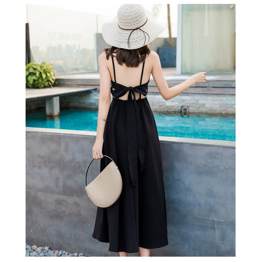 [ Mã FAMAYWA2 giảm 10K đơn 50K] Đầm Maxi Đi Biển Dự Tiệc Sang Trọng. Đầm Maxi Dài Hở Lưng Đan Chéo Sang Chảnh | BigBuy360 - bigbuy360.vn