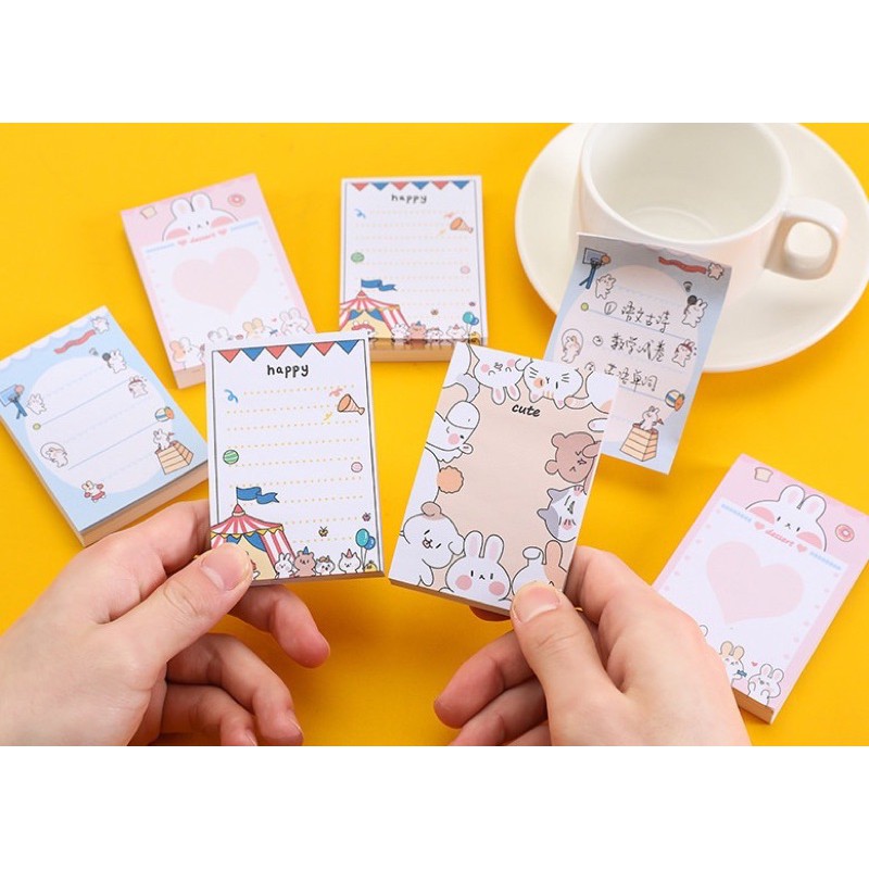 Giấy nhớ Giấy Note Hoạt Hình Cute Dễ Thương 100 tờ