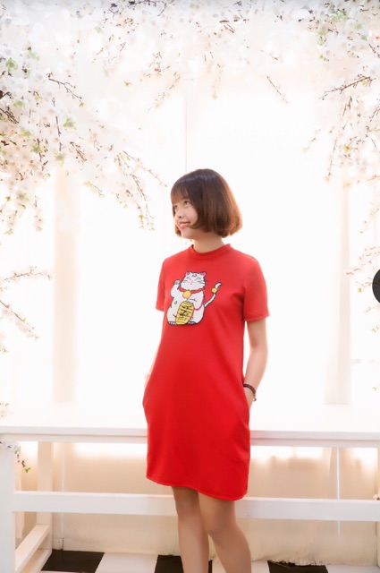 FREESHIP - HÌNH THẬT - CÓ SIZE LỚN 65kg - ĐẦM MÈO THẦN TÀI | BigBuy360 - bigbuy360.vn