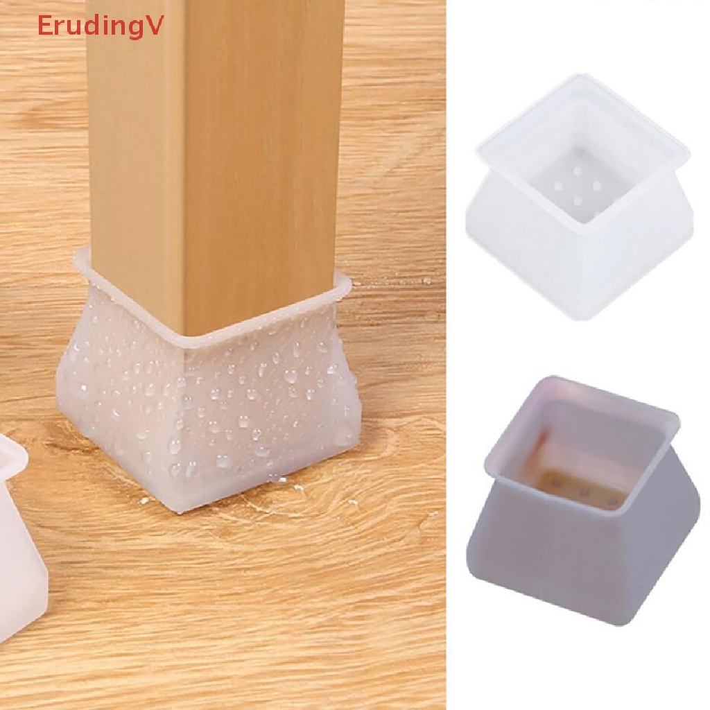 Bộ 4 Miếng Đệm Bọc Chân Ghế / Đồ Nội Thất Bằng Silicone Tiện Lợi