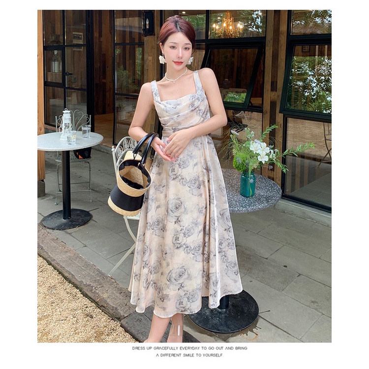 Đầm Nữ Tiểu Thư Hoa Hot Trend Dáng Xoè Nhúng Ngực