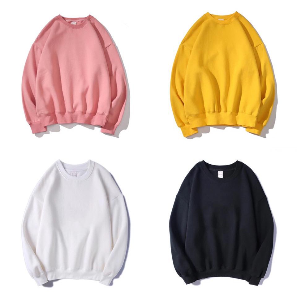 Áo Sweater Basic Trơn Đủ Màu