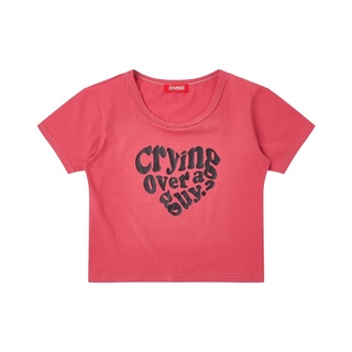 Áo ERRORIST crying tee màu trắng/ hồng