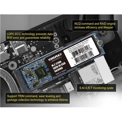 Ổ cứng SSD M2 KINGMAX 256GB | 128GB (M2-2280) SA3080 Chuẩn kết nối SATA III - BH Chính Hãng 3 năm | BigBuy360 - bigbuy360.vn