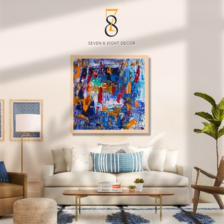 Tranh Canvas | Tranh Trừu Tượng Phong Cách Sơn Dầu 1FSOIL004 | Tranh Căng Khung Cao Cấp | Tặng Kèm Đinh Đa Năng