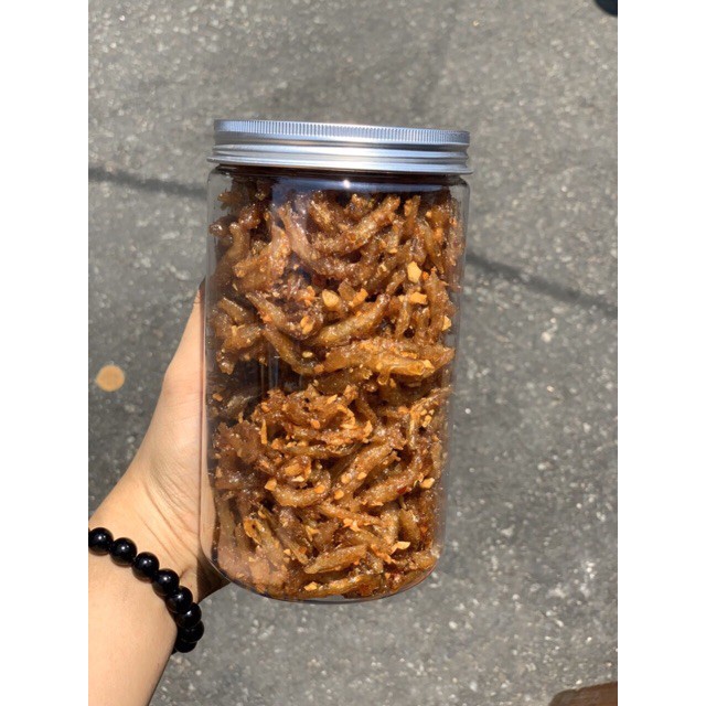 Cá Cơm Kho Sấy Tiêu Lon 500Gram