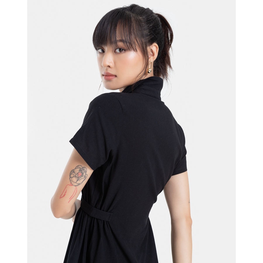 Đầm Midi JUNO Tay Ngắn Kiểu Dáng Chít Eo JNDLU003