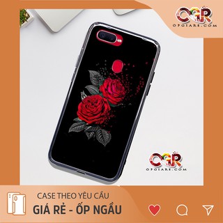 ốp lưng oppo a5s/f9/a12 silicon dẻo mịn hoạ tiết hoa sang trọng, ốp chống bẩn