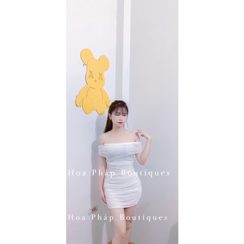 Váy trễ vai ôm body 2 màu siêu xinh