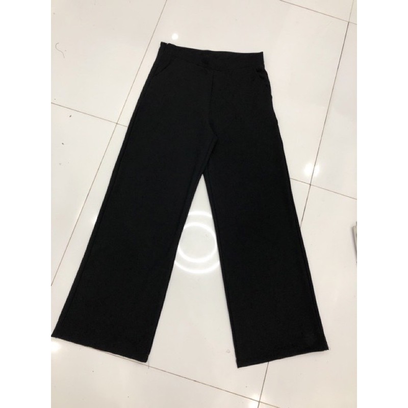 Quần suông ống rộng lưng cao nữ-khoá sườn | BigBuy360 - bigbuy360.vn