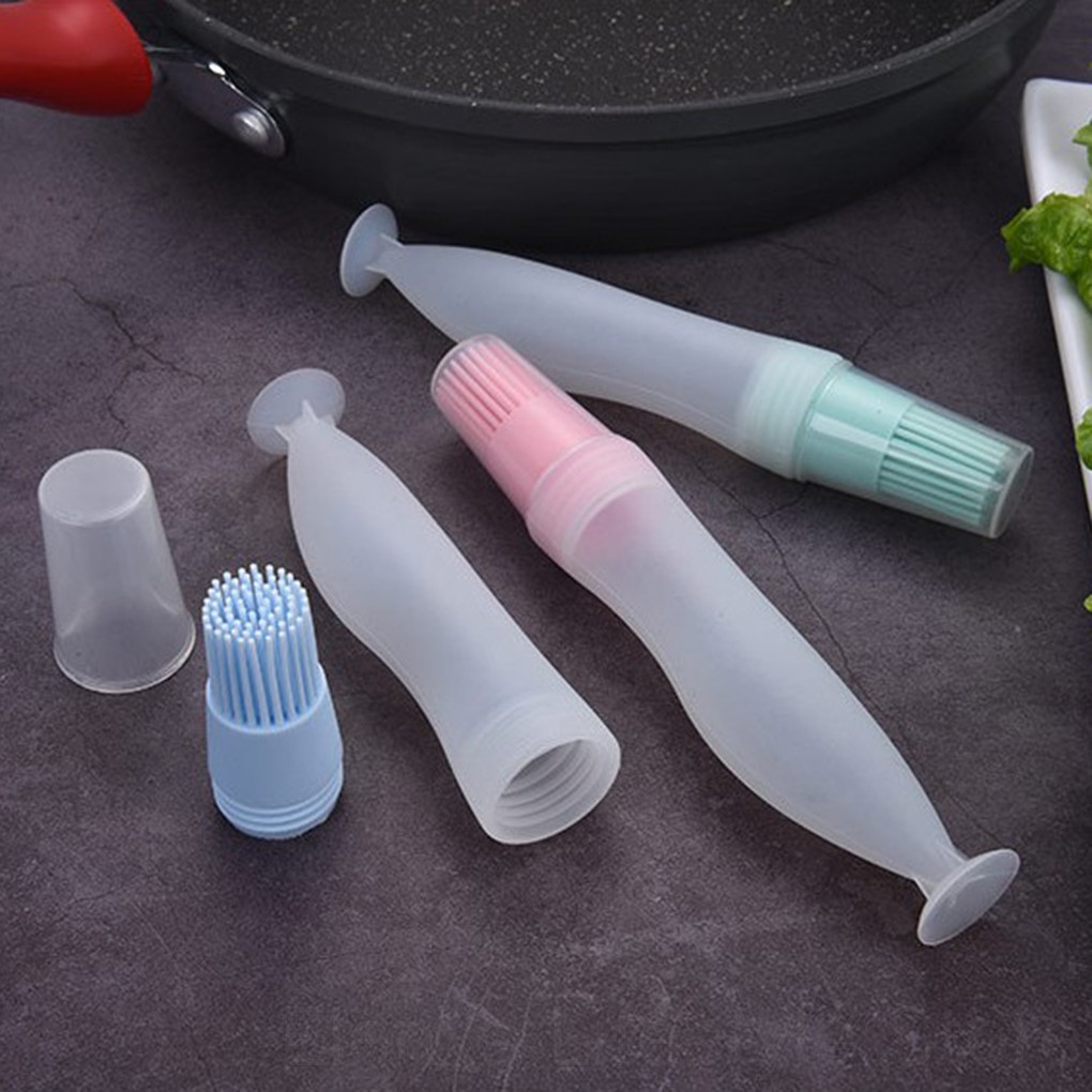 Cọ silicone chịu nhiệt gắn lọ dầu ăn quét thực phẩm nướng BBQ tiện lợi