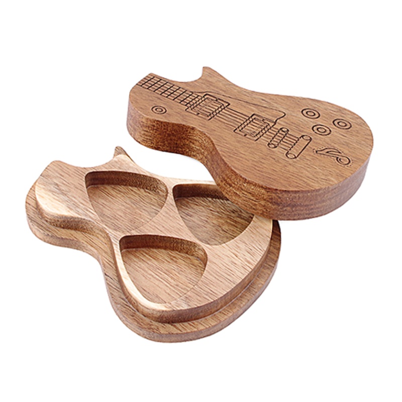 Hộp Đựng Miếng Gảy Đàn Guitar Di Động Màu Trơn Có Thể Tái Sử Dụng