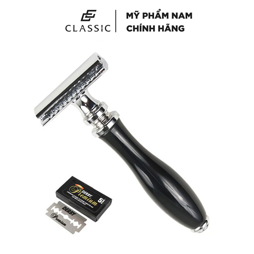 Dao Cạo Râu Parker 111B Safety Razor + Tặng kèm Lưỡi Cạo Derby Premium Double Edge Safety Razor Blades