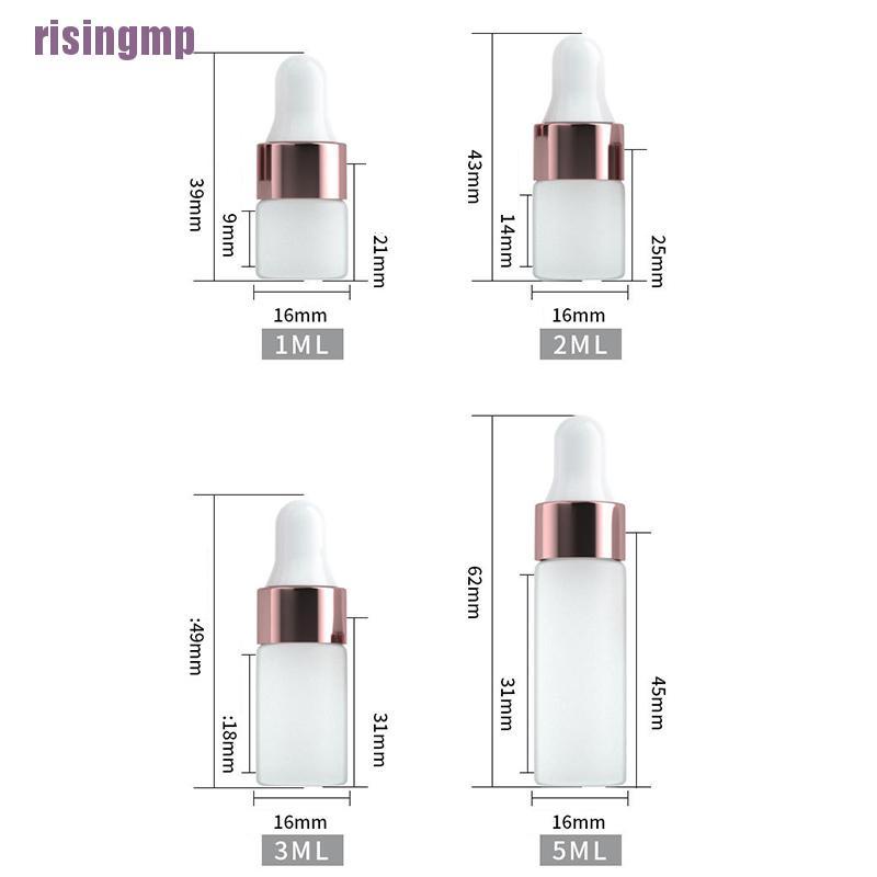 [Hàng mới về] Set 5 lọ chiết tinh dầu rỗng kiểu nhỏ giọt bằng thủy tinh nhám 1-5ml tùy chọn