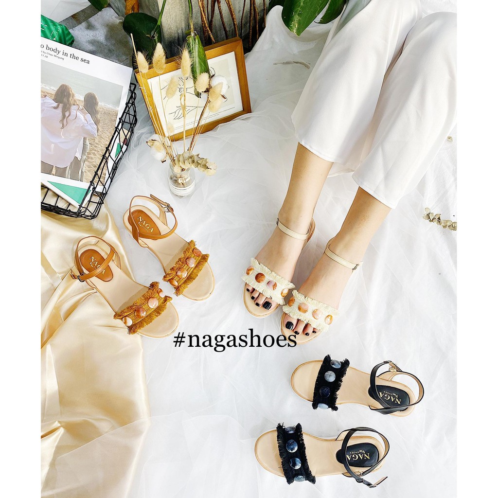 SANDAL NAGASHOES QUAI NGANG TUA RUA PHỐI NÚT NAS182
