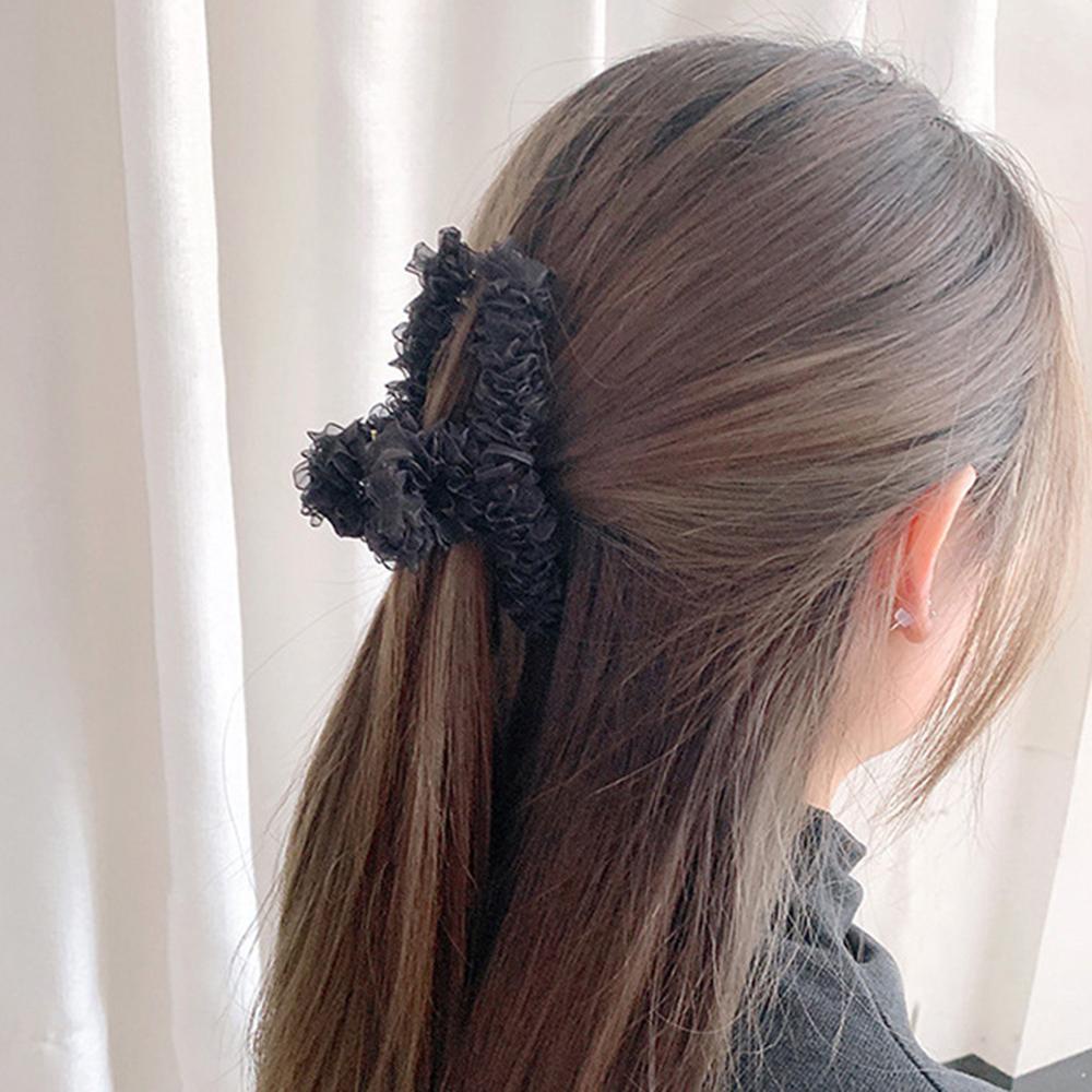 Kẹp Tóc Càng Cua Bằng Vải Màu Trơn Thanh Lịch Cho Nữ