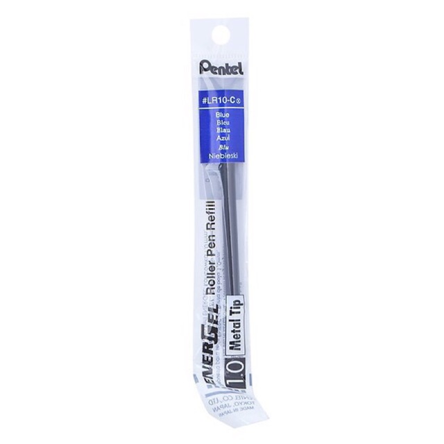Ruột bút ký Pentel mực gel nét 1.0mm màu xanh - đen - đỏ hàng chính hãng
