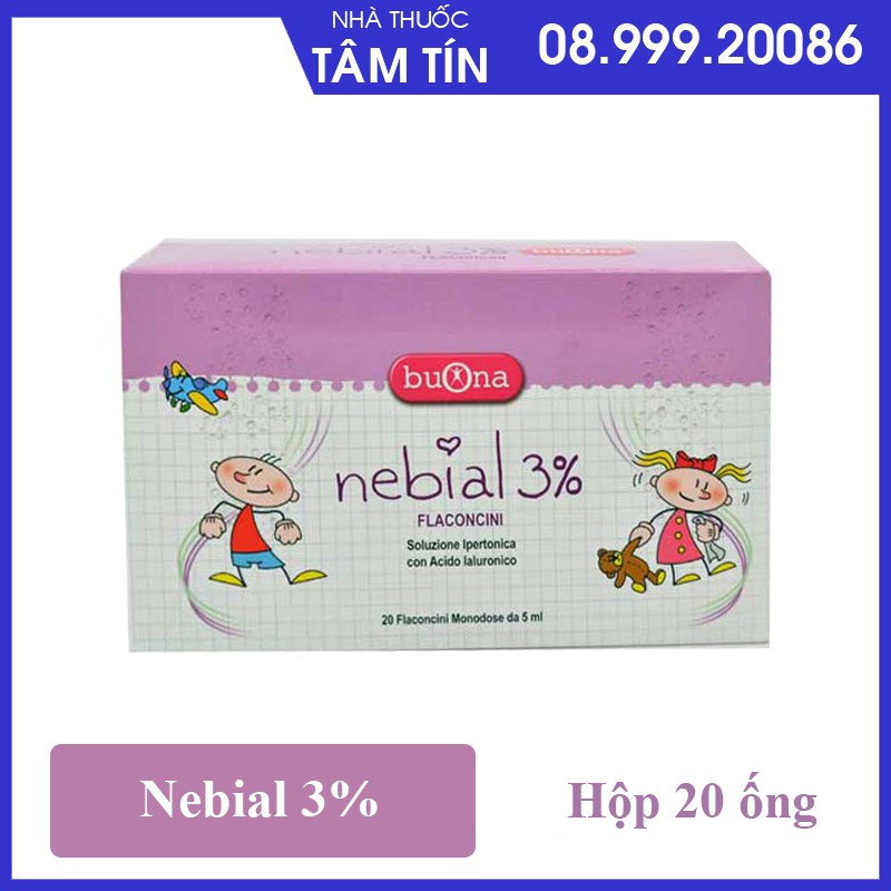 [CHÍNH HÃNG ] Nước muối ưu trương Nebial 3% dung dịch nhỏ mũi cho bé - hàng nhập khẩu Ý