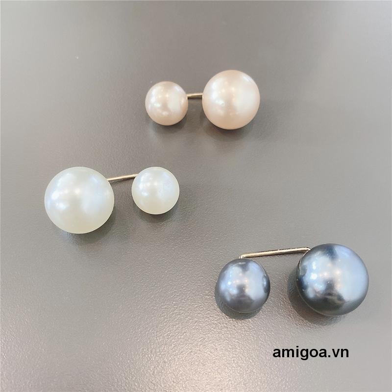 ✨✨TRÂM KẸP GHIM CÀI CỔ ÁO ĐÍNH HẠT NGỌC TRAI NHÂN TẠO TRẮNG ĐEN