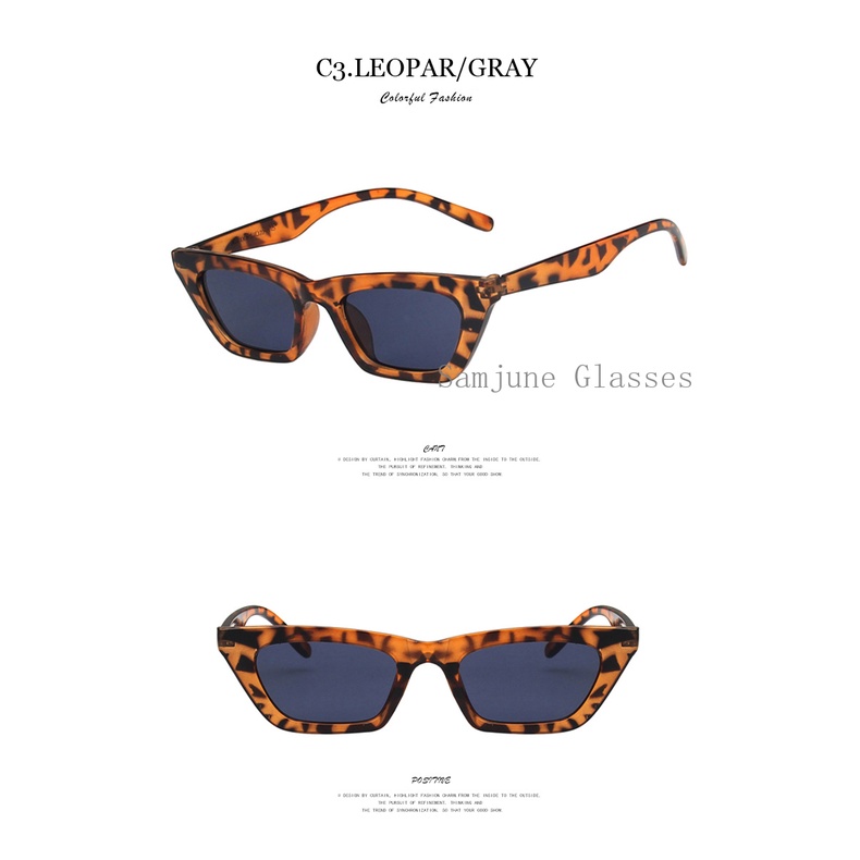 Kính mát gọng nhỏ SAMJUNE phong cách đường phố thời trang Hàn Quốc retro