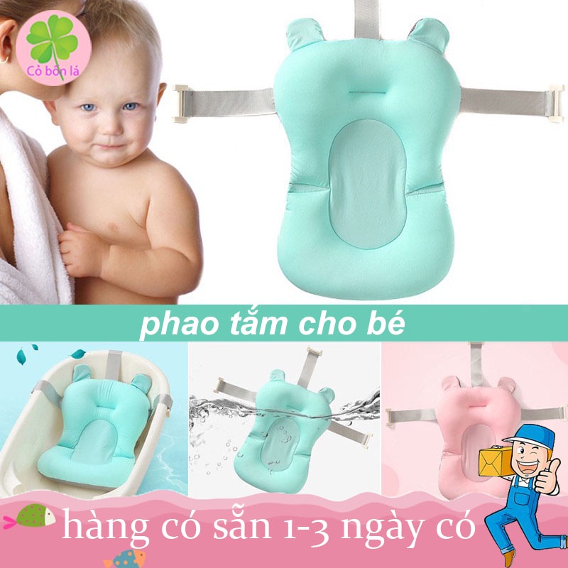 Gối Nằm Tắm, Phao Tắm An Toàn Cho Bé, Đệm Tắm Cho Bé Chất Lượng Cao Cấp, Êm Ái Mềm Mại, Phù Hợp Nhiều Loại Chậu Tắm