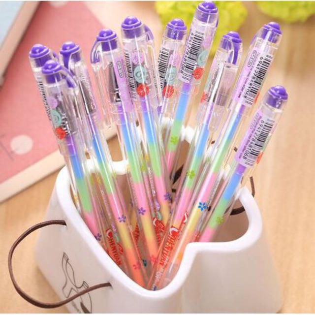 Bút mực nhũ bảy sắc cầu vồng Gusshop
