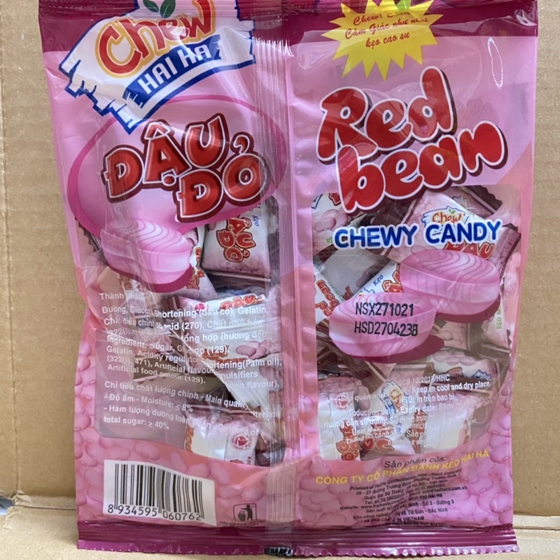 [100g][Vị Đậu Đỏ] Túi Kẹo Chew Hải Hà
